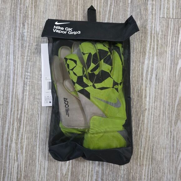 Nike Vapor Grip3 Goalkeeper Gloves Volt Black Soccer Goalie HQ0304-702 Sz 10 New - Picture 9 of 9